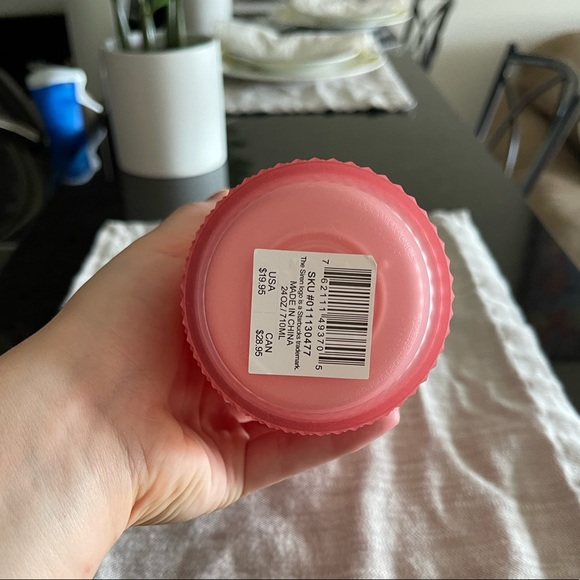 Salmon pink studded Starbucks tumbler - Picture 3 of 3